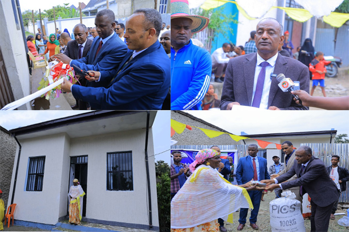 የክልሉ ፍትህ ሴክተር ተቋማት በክረምት በጎ ፈቃድ አገልግሎት በሀላባ ቁሊቶ ከተማ ያስገነቧቸውን ቤቶች ለባለቤቶቹ አስረከቡ 
